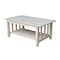 International Concepts Rectangle Mission Tall Coffee Table, 42 W, 24 L, 18 in H, Wood, Unfinished BJ6TC - alternate 1